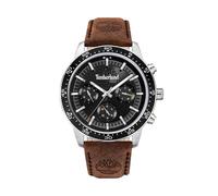 Timberland Parkman TDWGF0029002 Men's 44mm Black Dial Quartz Watch - Brown Leather Strap