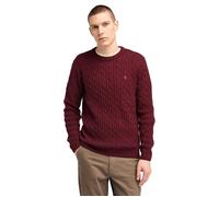 Timberland Phillips Brook Cable Crew Neck Sweater Cordovan Heather Taglia: XL | Maglioni a maglia Outlet | Uomo | Marrone