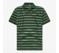 Timberland - Polo a Maniche Corte a Righe Millers River da Uomo in verde scuro/beige, Uomo, verde, Taglia: XXL