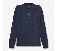 Timberland - Polo a Maniche Lunghe a Nido d'Ape Wharf River da Uomo in blu scuro, Uomo, blu, Taglia: XXL