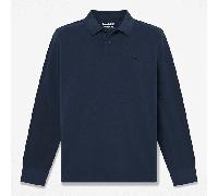 Timberland Polo Cotone Uomo Manica Lunga MLRV TBC0YHBE (IT, Testo, L, Regular, Regular, Blu Navy)