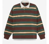 Timberland - Polo Rugby a Maniche Lunghe da Uomo in marrone scuro, Uomo, marrone, Taglia: M