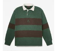 Timberland - Polo Rugby da Uomo in verde scuro/marrone scuro, Uomo, verde, Taglia: S