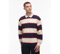 Timberland - Polo stile rugby a righe a contrasto verde e navy 107-112 cm