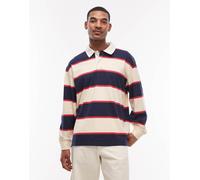 Timberland - Polo stile rugby a righe a contrasto verde e navy-Blu 107-112 cm