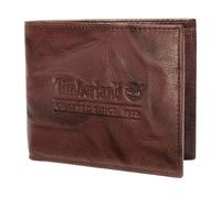 Timberland Portafoglio uomo Bifold Wallet Washed Vintage con Portadocumenti in pelle marrone scuro