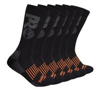 Timberland PRO 6-Pack Crew Socks Calzini, Nero, XL (Pacco da 6) Uomo