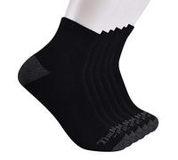 Timberland PRO Confezione da 6 Paia di Calzini Performance a Un Quarto Casual, Nero, L Uomo