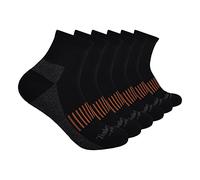 Timberland PRO 6-Pack Quarter Socks Calzini, Nero, 6 Pezzi, XL (Pacco da 6) Uomo
