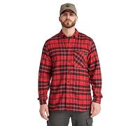 Timberland PRO Camicia da uomo in flanella di peso medio Woodfort A6D4T, Peperoncino Yd, XL