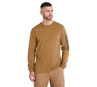 Timberland PRO Maglietta a Maniche Lunghe da Uomo con Logo Core, Grano Scuro, L