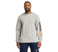 Timberland PRO Maglietta a maniche lunghe da uomo con logo Core, Grigio erica, XX-Large