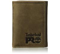 Timberland PRO - Portafoglio RFID trifold in pelle, da uomo, con finestrella per documento d’identità, taglia unica
