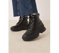 Timberland - Roxie Lane - Scarponcini medi stringati in pelle pieno fiore neri-Nero 41
