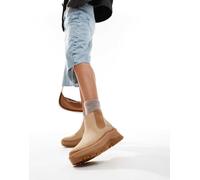 Timberland - Roxie Lane - Stivaletti Chelsea beige in pelle nabuk con suola spessa-Neutro 42