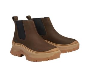 Timberland Rxln Mid Chelsea Boot Dkbrn Color Dk Brn Nubuck, Size 38 EU W07 - DK BRN NUBUCK 38