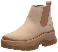 Timberland - Roxie Lane - Stivaletti Chelsea beige in pelle nabuk con suola spessa-Neutro 41