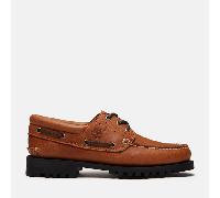 Timberland - Scarpa da Barca Timberland Authentic 3-Eye Lug Handsewn da Uomo in marrone, Uomo, marrone, Taglia: 41