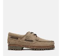 Timberland - Scarpa da Barca Timberland Mix Tape Authentic 3-Eye Lug da Uomo in beige, Uomo, beige, Taglia: 43.5