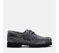 Timberland - Scarpa da Barca Timberland Mix Tape Authentic 3-Eye Lug da Uomo in grigio chiaro, Uomo, grigio, Taglia: 44.5