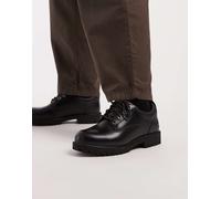 Timberland - Scarpe stringate nere in pelle pieno fiore-Nero 45.5