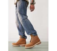 Timberland - Scarponcini da 6" premium in nabuk color grano scuro-Neutro 43.5