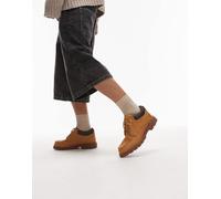 Timberland - Scarponcini medi stringati impermeabili in nabuk color grano-Marrone 41.5