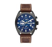Timberland Seabrook TBL15640JLU/03 Men's 45mm Blue Dial Chronograph Watch, Brown Leather Strap
