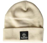 Timberland Cappello Corto da Uomo con Etichetta Tessuta Cappello Freddo, Crema, Taglia Unica