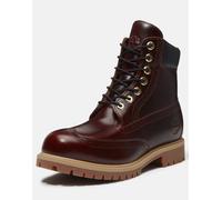 Timberland stivale impermeabile stringato da 6 pollici in burgundy full grain-Rosso 43.5