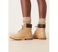 Timberland - Stivaletti premium da 6" in pelle verniciata color cuoio grano-Marrone 39