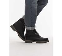 Timberland - Stivali premium da 6" neri in pelle con dettagli intrecciati-Nero 10.5