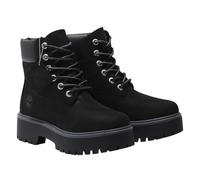 Timberland - Stone Street - Scarponcini rialzati neri in nabuk da 6"-Nero 41