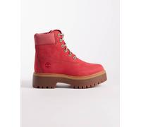 Timberland - Stivali stringati impermeabili in nabuk rosso medio da 6" 37