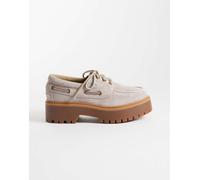 Timberland - Stone Street - Scarpe da barca in camoscio viola chiaro con plateau e 3 occhielli 41