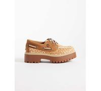 Timberland Stone Street scarpe da barca platform a 3 occhielli in marrone medio pieno fiore 41