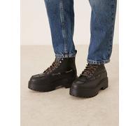 Timberland - Stone Street - Stivali a 7 occhielli neri in pelle con suola platform-Nero 41