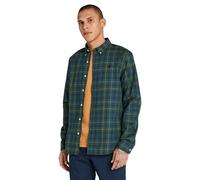 Timberland - Camicia a Quadri in Popeline Elasticizzato da Uomo in verde scuro, Uomo, verde, Taglia: S