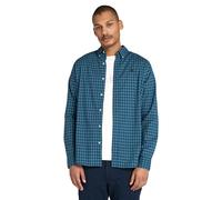 Timberland - Camicia a Quadretti in Popeline Elasticizzato da Uomo in blu scuro, Uomo, blu, Taglia: L