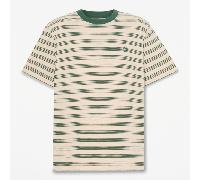Timberland - T-shirt a Maniche Corte a Righe da Uomo in beige/verde scuro, Uomo, beige, Taglia: L