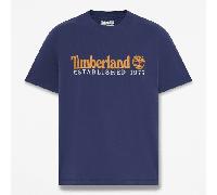 Timberland - T-shirt a Maniche Corte con Ricamo Established 1973 da Uomo in Blu scuro, Uomo, blu, Taglia: XXL