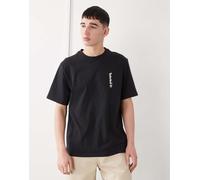 Timberland - T-shirt a maniche corte nera con grafica Oval Logo-Nero 122-127 CM