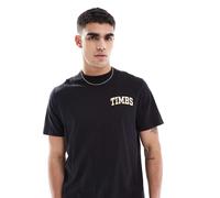 Timberland - T-shirt a maniche corte nera con stampa "Timbs" sul petto-Nero 107-112 cm