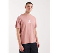 Timberland - T-shirt a maniche corte rosa cenere con stampa del logo 84-89 CM