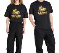 Timberland T-shirt con Grafica di Stivale sul Davanti Nera Nero