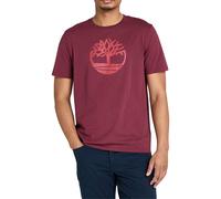 Timberland T-Shirt da Uomo con Logo ad Albero Kennebec River Bordeaux Taglia L Codice TB0A2C2R648 Rosso