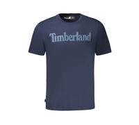Timberland - T-shirt in cotone blu con logo Wordmark - - Tops - Uomo - Blu - XL