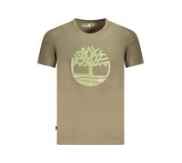 Timberland T-shirt uomo in cotone verde - Regular con logo - Taglia S