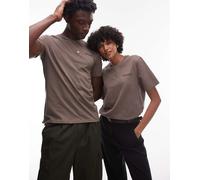 Timberland - T-shirt marrone con scritta piccola del logo sul petto 107-112 cm