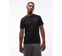 Timberland - T-shirt nera con scritta piccola del logo sul petto-Nero 99-104 CM